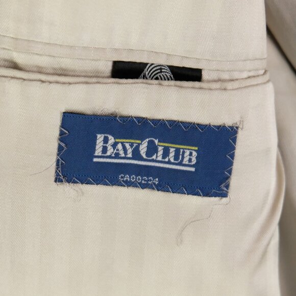 Bay Club Blazer Jacket Mens 46 Tall Wool Made Canada Classic Office Sport Coat - Picture 12 of 16